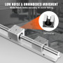 VEVOR Rail de Guidage Linéaire SBR16 1000 mm 2PCS Rails Linéaires 1000 mm 4PCS Blocs Roulement SBR16UU Kit Glissières à Roulemen