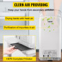 VEVOR Sèche-Mains Automatique 2000W Sèche Main Air Pulsé Électrique Commercial ABS Super Puissant Filtration HEPA 43℃ Moteur à B