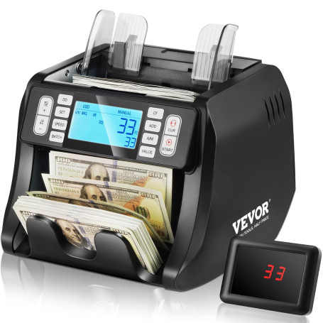 VEVOR Compteuse de Billets USD et EUR