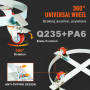 VEVOR Porte-Fût 250 L Chariot à Baril Capacité de Charge 454 kg Plateau Roulant avec 4 Roulettes Pivotantes Cadre Acier Socle Ro