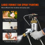 VEVOR Pistolet à Peinture avec Réservoir Portable 2 L Pot de Pression de Peinture Entrée d’Air 6,4 mm Sortie 9,5 mm Pulvérisateu