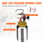 VEVOR Pistolet à Peinture avec Réservoir Portable 2 L Pot de Pression de Peinture Entrée d’Air 6,4 mm Sortie 9,5 mm Pulvérisateu