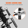VEVOR Kit Compresseur Ressort Amortisseur pour Voiture 1,2 T Course 280 mm Tendeur de Ressort en Acier 1 Paire avec Boîte à Outi