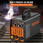 VEVOR Poste à Souder TIG MMA ARC 2 en 1 Soudeuse TIG-200C 200 A Machine à Souder Compacte Portable Inverter HF IGBT DC avec Écra