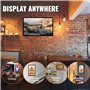 VEVOR Cadre Lumineux Mural 40,6x61 cm Noir, Porte-Affiche LED en Aluminium, Caissons Lumineux Rétroéclairé, pour Affichage Publi