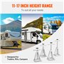 VEVOR Lot de 4 Chandelles de Stabilisation pour Caravane Stabilisateur pour Camping-car Charge 2,72 T Chacun Béquille pour Carav