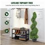VEVOR Buis Topiaire Artificiel 91 cm Buis Artificiel Extérieur en Spirale 2 Fausses Plantes en PE 10 Feuilles Remplaçables avec 