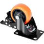 VEVOR Roulettes Pivotantes Lot de 4 Roulettes pour Meubles Industrielles 76,2 mm Roues Silencieuses en PVC avec Frein à Verrouil