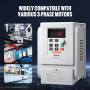 VEVOR Variateur de Fréquence 4 kW Convertisseur de Fréquence 5 CV 18 A 0-400 Hz VFD avec Entrée Monophasé Sortie Triphasé Régula