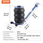 VEVOR Cric Pneumatique 5 tonnes Plage 140-470 mm Cric de Levage Pneumatique 0,8-1,0 MPa 3 Coussins d’Air Poignée Longue Ajustabl