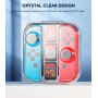 MoKo Mini Étui pour Switch Joy-Con, Coque de Protection Transparent pour Nintendo Switch, Housse avec 3 Emplacements pour Cartes