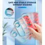 MoKo Mini Étui pour Switch Joy-Con, Coque de Protection Transparent pour Nintendo Switch, Housse avec 3 Emplacements pour Cartes