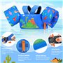 MoKo Gilet de Natation Ajustable pour Enfants de 20 à 50 lbs, Brassard de Natation à Double Usage, Flotteurs de Piscine avec Sif