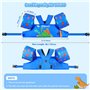 MoKo Gilet de Natation Ajustable pour Enfants de 20 à 50 lbs, Brassard de Natation à Double Usage, Flotteurs de Piscine avec Sif