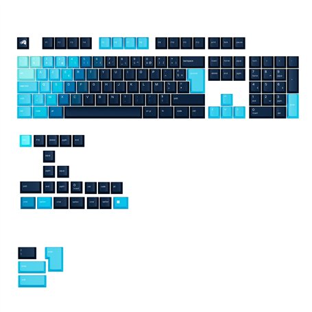 Glorious Gaming - Touches GPBT Gradient - Capuchons pour Claviers Mécaniques (Celestial Ice)