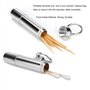 OOTSR Porte Cure-Dents Support Poche Boîte à Pilules Pilulier avec Porte-Clés Alliage D'aluminium Portable Imperméable étanche p