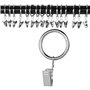 OOTSR Rideau de la fenêtre Bagues avec Pinces (Φ25mm) (16 Pack) - antirouille Acier Inoxydable Métal Anneaux Clip Rideau pour Ri