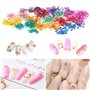 Mwoot Nail Art Set 12 Couleurs De Fleurs Séchées, 10pcs Nail Art Striping Tape,1 Boîte Nail Art Strass Tweezer, fleurs Autocolla