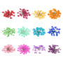 Mwoot Nail Art Set 12 Couleurs De Fleurs Séchées, 10pcs Nail Art Striping Tape,1 Boîte Nail Art Strass Tweezer, fleurs Autocolla
