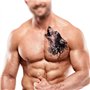 Konsait Loup tatouages temporaires pour femme homme, Faux Tatouages éphémères Tatoo Autocollant bras 21 * 15cm 9 Pièces