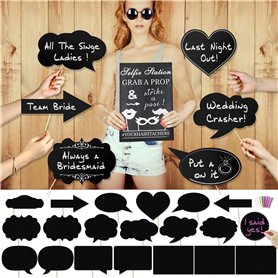 Konsait Grande Taille Papier DIY Discours Panneau Photobooth Accessories (20pcs)