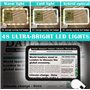 VOCA Loupe 5X avec Lumière, Grande Loupe de Lecture Rectangulaire avec 48 LED pour Seniors Dégénérescence Maculaire Design Pliab