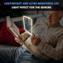 VOCA Loupe 5X avec Lumière, Grande Loupe de Lecture Rectangulaire avec 48 LED pour Seniors Dégénérescence Maculaire Design Pliab