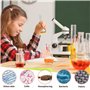 AmScope 40X-1000X Microscope à composés biologiques avec Diapositives préparées et Vierges pour étudiants et Enfants