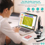 AmScope M40-K-MDM35 IQCREW de 120X 1200X Kids Kit de Microscope STEM de qualité supérieure avec caméra Couleur, Logiciel interac
