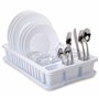 TATAY Egouttoir à Assiettes avec Plateau, en PP, sans BPA, avec Compartiment pour Assiettes et Couverts. Dimensions 27 x 42 x 10