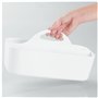mDesign Panier de salle de bain - 6 compartiments - Organisateur douche et salle de bain - Boîte de rangement - Couleur : blanc,
