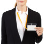 Amazon Basics Lot de 50 porte-badges, format horizontal, transparent
