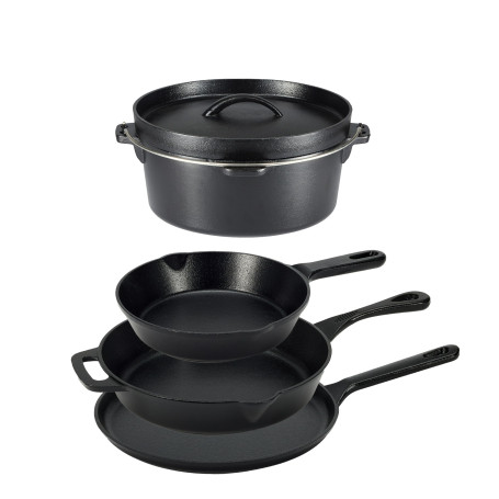 Amazon Basics Batterie de cuisine pré-enduite en fonte