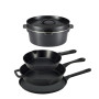 Amazon Basics Batterie de cuisine pré-enduite en fonte