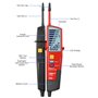 UT18D Testeur de Tension Multifonction Étanche Voltage Numérique Voltmètre Tension Tester AC/DC Portée Automatique LCD Affichage