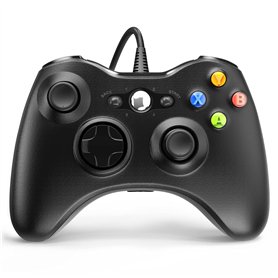 Yaeye Manette filaire pour Xbox 360 avec double vibration Turbo pour Microsoft Xbox 360/360 Slim et PC Windows 7