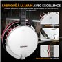 Pyle Banjo Kit avec Tête Remo et Résonateur en Sapelli, Instrument Traditionnel Taille Réelle de 99 cm – Banjo 5 cordes - Dos Ou