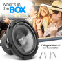 Pyle Caisson de Basses pour Voiture à Bobine vocale Simple - 200 W à 4 ohms - Cône d'injection avec Bord en Caoutchouc - Caisson