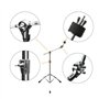 SONICAKE Support de cymbale réglable en hauteur de 80 à 145 cm perche rétractable à double embase et stable