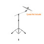 SONICAKE Support de cymbale réglable en hauteur de 80 à 145 cm perche rétractable à double embase et stable