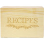 Juvale Coffret en Bois d'Organisation de Recettes, Boîte de Rangement avec Fiches et Séparateurs Intercalaires