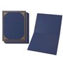 Élégantes Couvertures Pochettes de Présentation de Certificats et Diplômes Bleu et Or (paquet de 12)