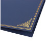Élégantes Couvertures Pochettes de Présentation de Certificats et Diplômes Bleu et Or (paquet de 12), Adaptées au Format A4 (21 