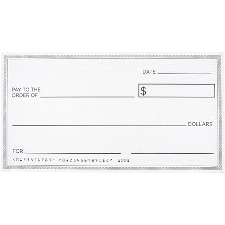 Faux chèques géants réutilisables en papier pour récompense de dotation – Grand chèque fantaisie effaçable à sec pour récompense