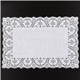 Napperons rectangulaires en dentelle en papier (paquet de 200), blanc, 29 x 18 cm