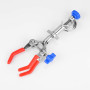 stonylab 3-Griffe Pince de Laboratoire, Robuste à 3-Prong Pince Réglable, Multifonction Pince de 360° avec Revêtement en Caoutch