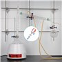 stonylab 3-Griffe Pince de Laboratoire, Robuste à 3-Prong Pince Réglable, Multifonction Pince de 360° avec Revêtement en Caoutch