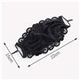 Geduochn Lot de 5 masques noirs en dentelle avec broderie florale avec boucles d'oreilles réglables et respirantes 2 couches pou