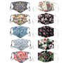 Lot de 10 masques de protection lavables et réutilisables avec un fil de nez