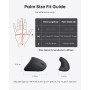 Anker Souris optique ergonomique verticale sans fil pour Windows et Mac OS (USB 800/1200/1600 DPI) 5 boutons 2.4G